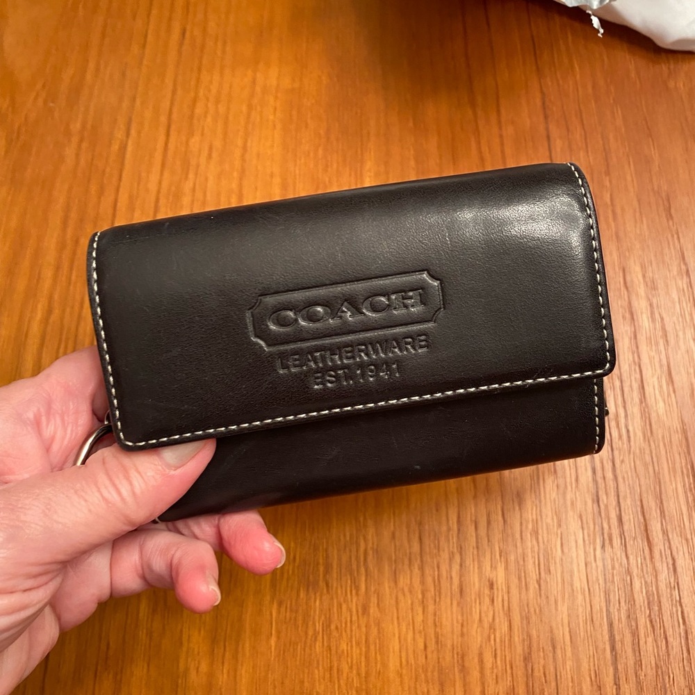 Small classic coach leather wallet